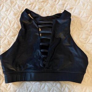 Carbon38 Black Strappy Sports Bra